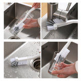 Kitchen Tools Clean Narrow Brush Plastic Cleaning Brush Long Handle Milk Bottle Glass Tube Cleaning Pan Bowl Brush Kit