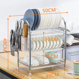 Multi-layer Floor Draining Bowl Rack Kitchen Shelf Countertop Dish Storage Knife And Fork Cabinet Dish Rack Storage Product