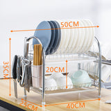 Multi-layer Floor Draining Bowl Rack Kitchen Shelf Countertop Dish Storage Knife And Fork Cabinet Dish Rack Storage Product