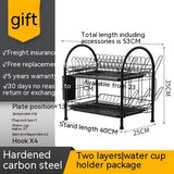 Multi-layer Floor Draining Bowl Rack Kitchen Shelf Countertop Dish Storage Knife And Fork Cabinet Dish Rack Storage Product