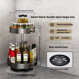 Kitchen Double-layer Rotating Seasoning Product Storage Rack