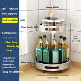 Kitchen Double-layer Rotating Seasoning Product Storage Rack