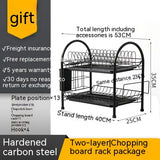 Multi-layer Floor Draining Bowl Rack Kitchen Shelf Countertop Dish Storage Knife And Fork Cabinet Dish Rack Storage Product