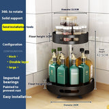Kitchen Double-layer Rotating Seasoning Product Storage Rack